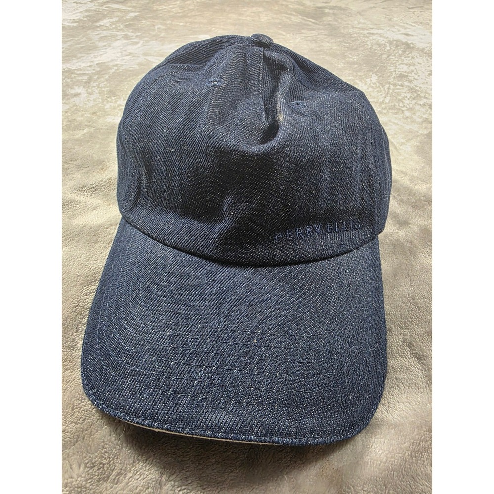 Perry Ellis‎ Portfolio Hat Men OSFM Blue Denim Baseball Cap NEW